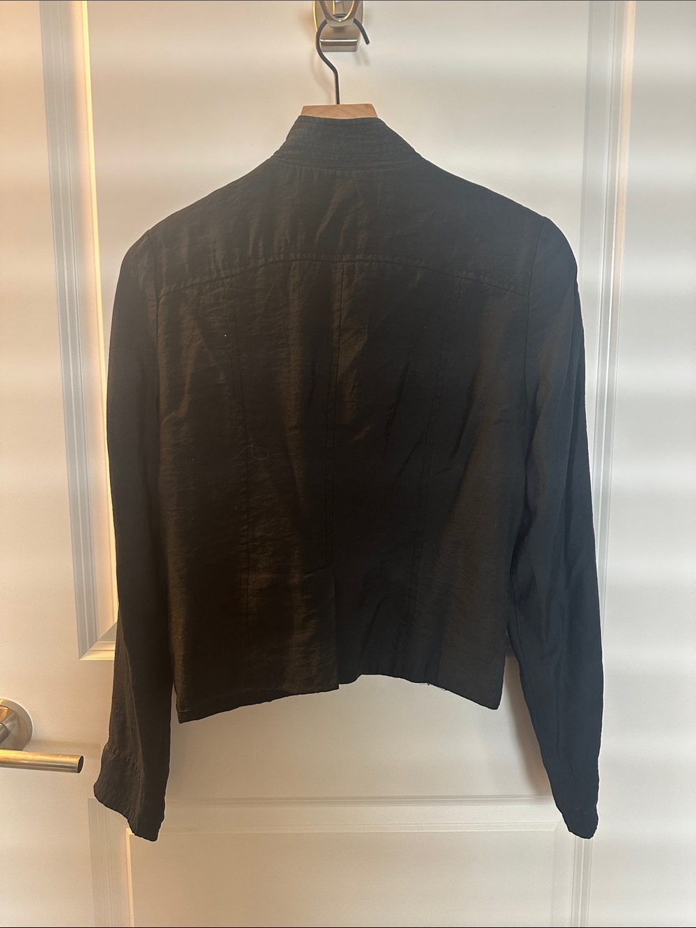 Free People Black Ruffle-Front Blazer - Picture 7 of 11